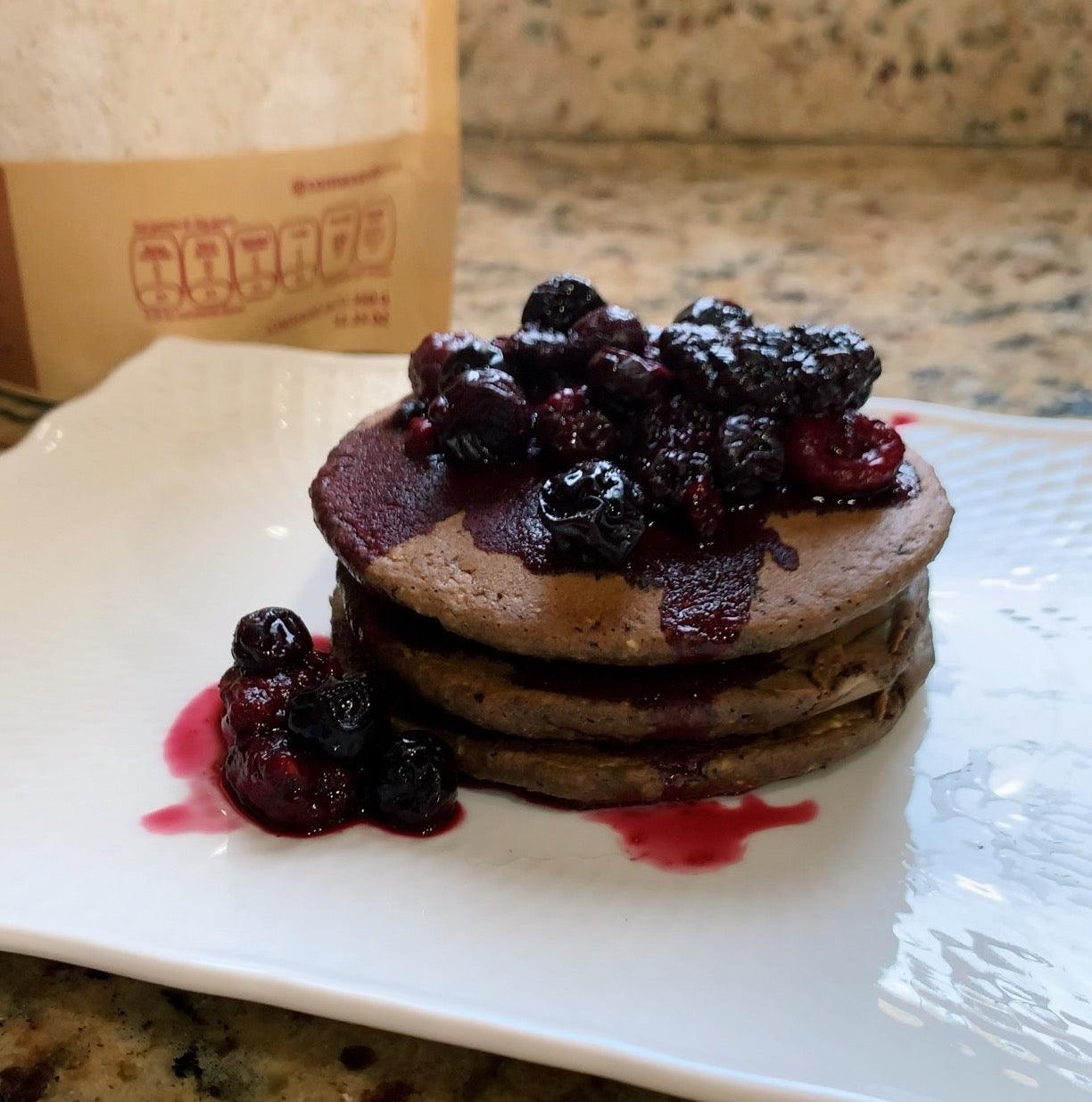 Hotcakes de chocolate - Come Verde