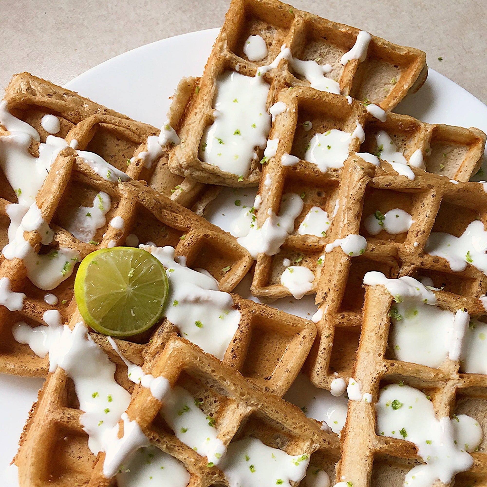 Waffles tipo pay de limón - Come Verde