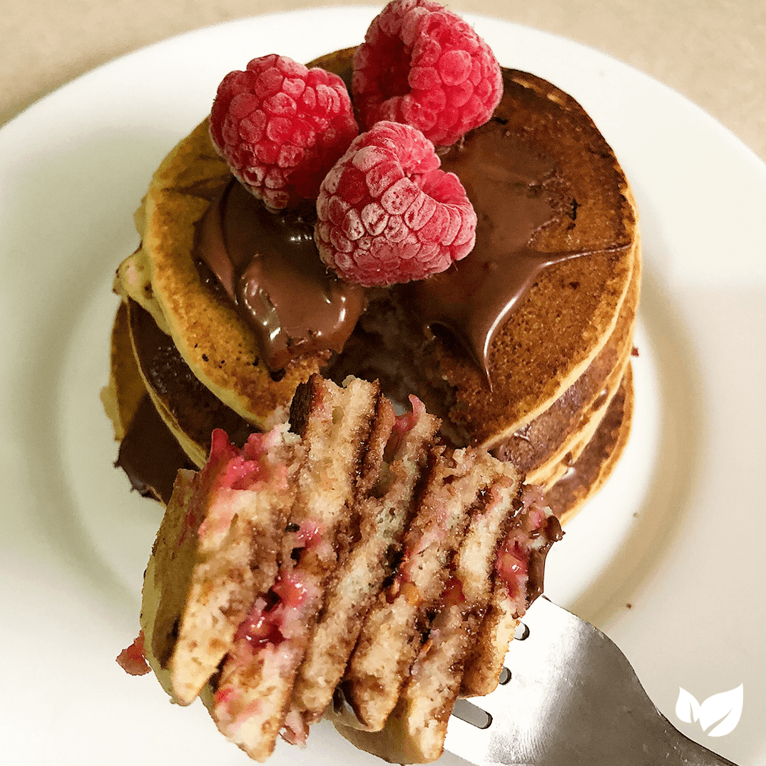 Hotcakes de frambuesa - Come Verde