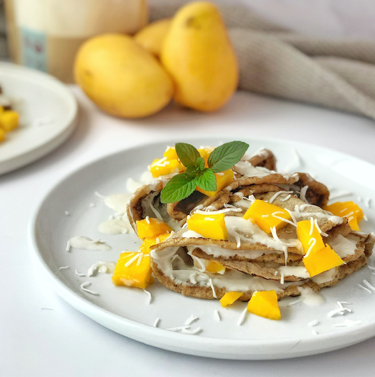 Crepas saludables sabor cocada🥥⁠ - Come Verde