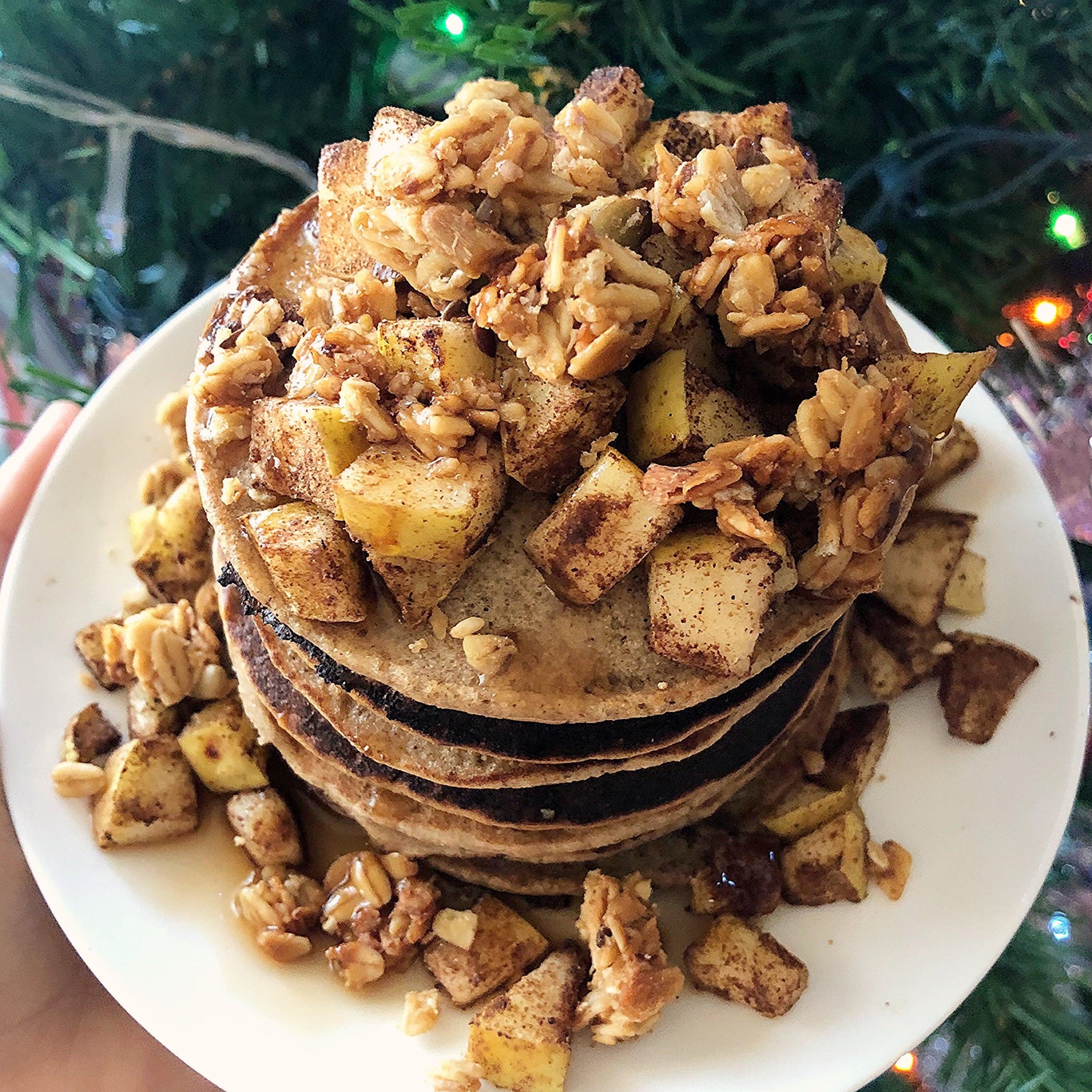 Hotcakes con manzana cocida - Come Verde