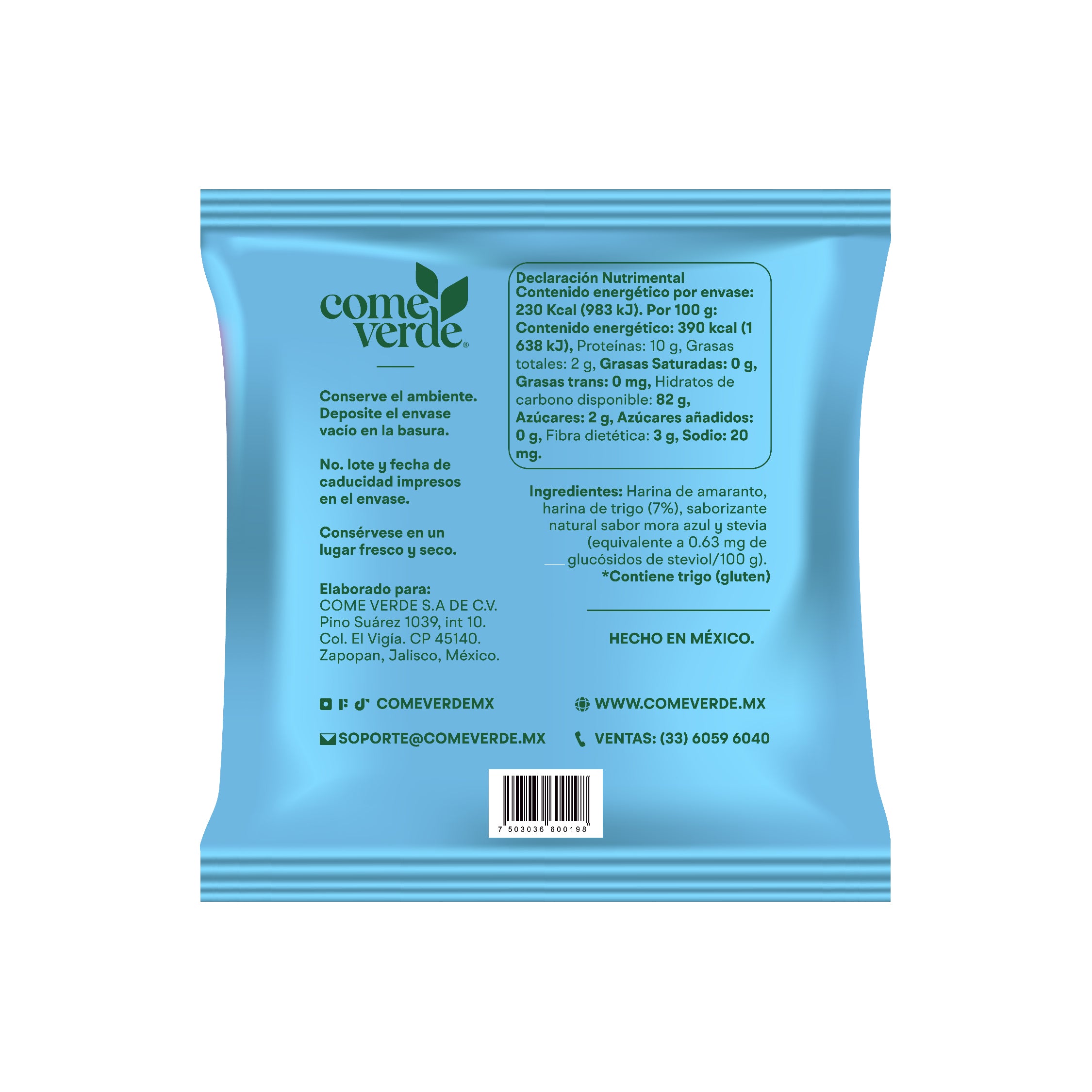 6x OBLEAS MORA AZUL 60g.