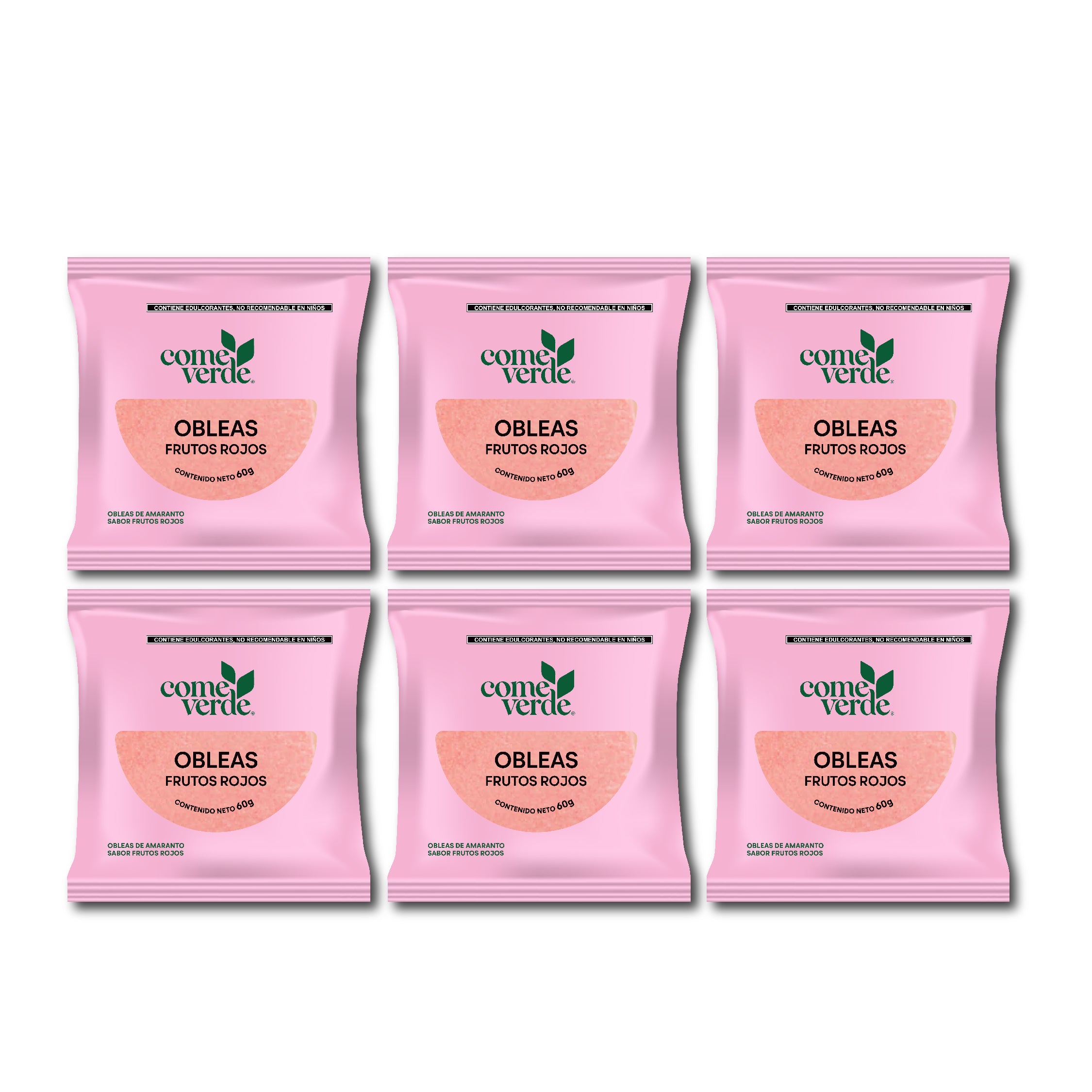 6x OBLEAS FRUTOS ROJOS 60g