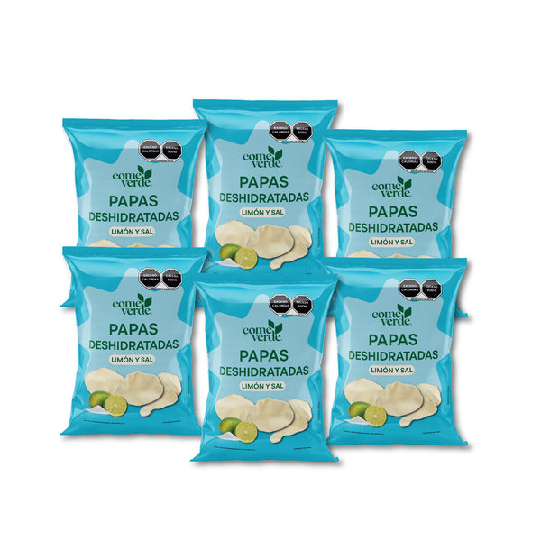 6x PAPAS DESHIDRATADAS LIMÓN Y SAL 85g