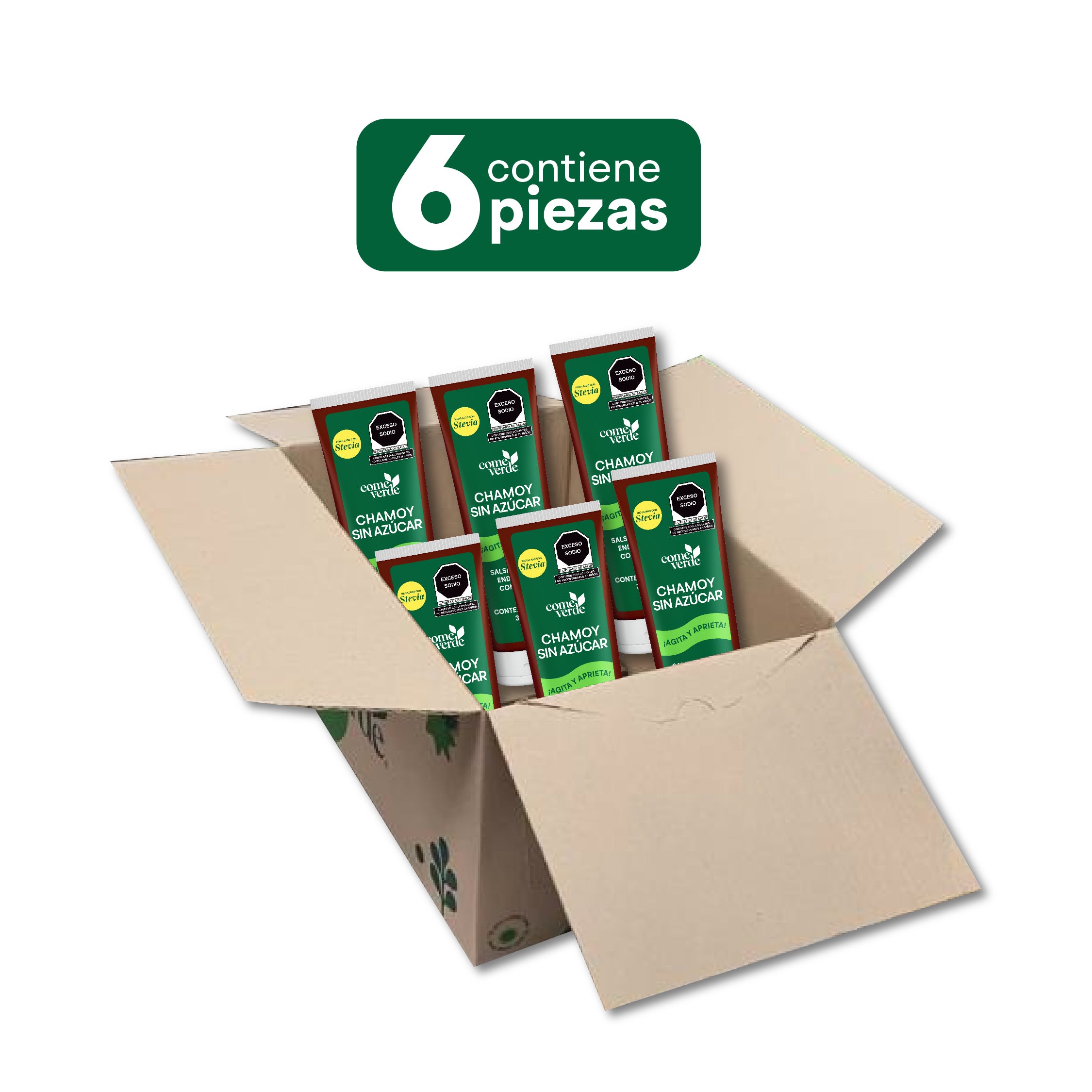 6 PACK CHAMOY SIN AZÚCAR 300ml