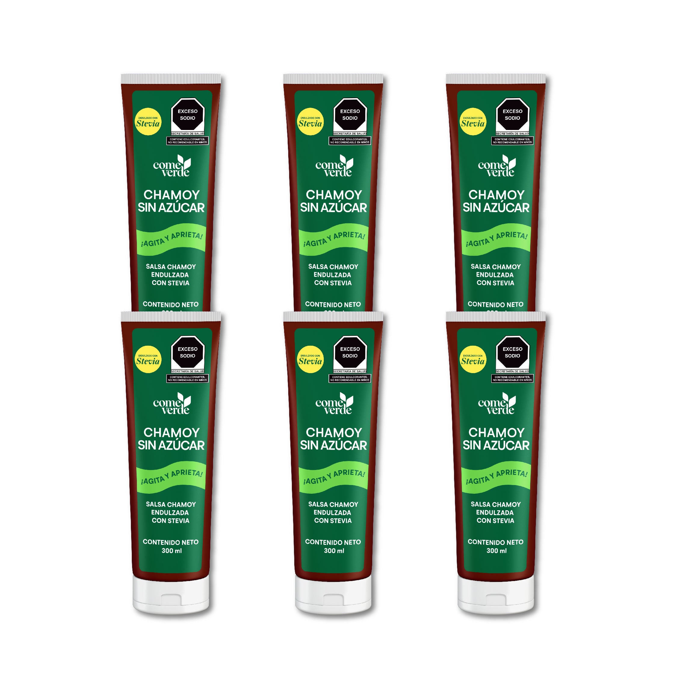 6 PACK CHAMOY SIN AZÚCAR 300ml